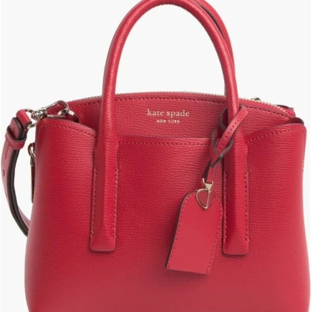 Kate Spade Margaux Mini Satchel Candied Cherry Red Leather Crossbody NWOT